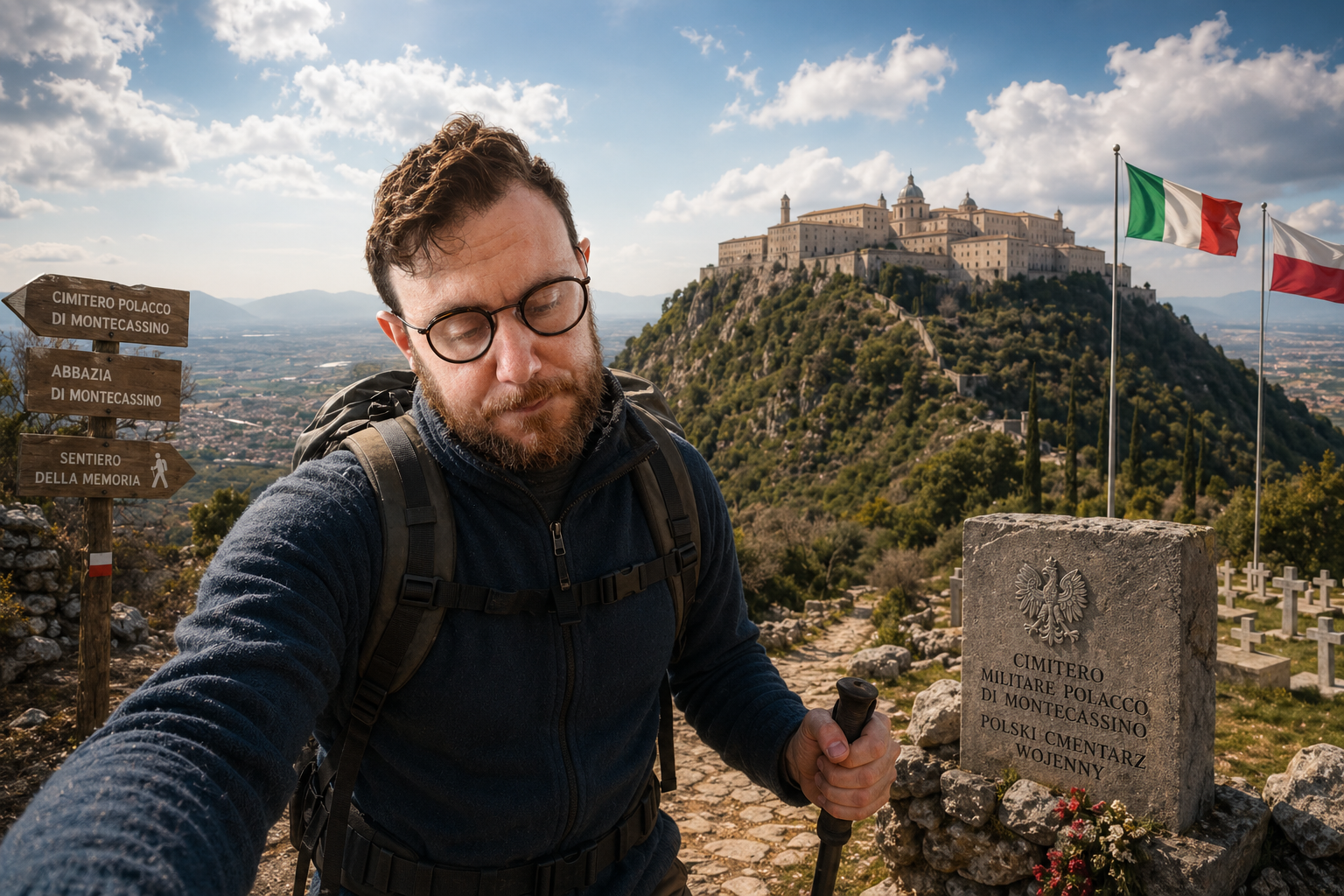 Passeggiata a Montecassino, Escursione a piedi