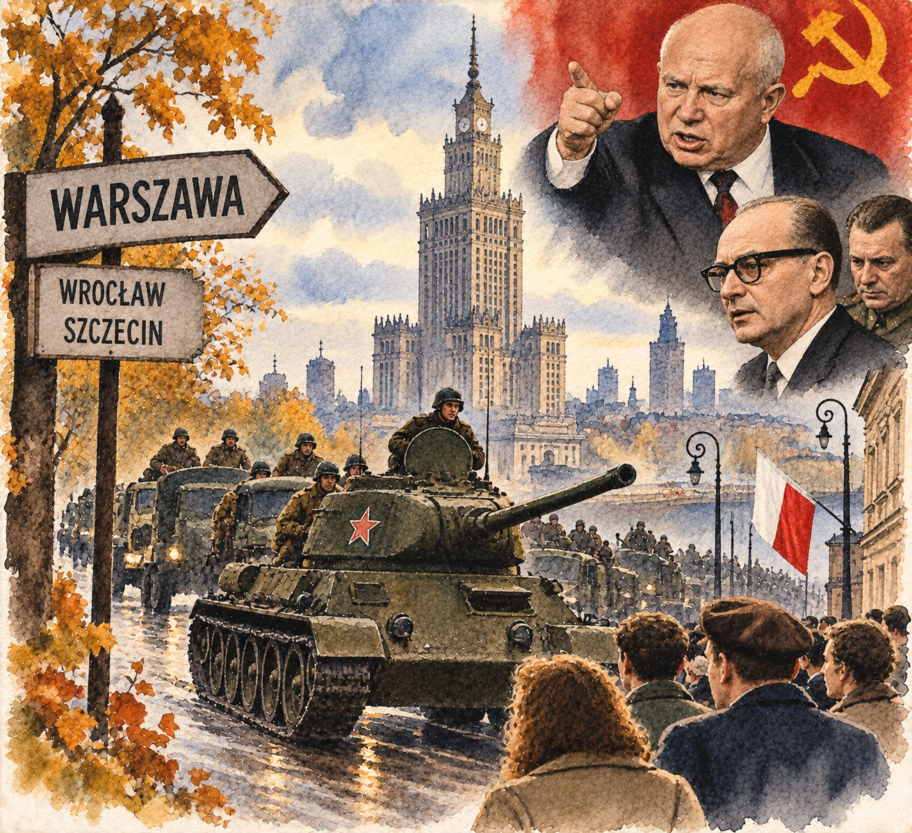 Sowieckie czołgi ruszają w kierunku Warszawy