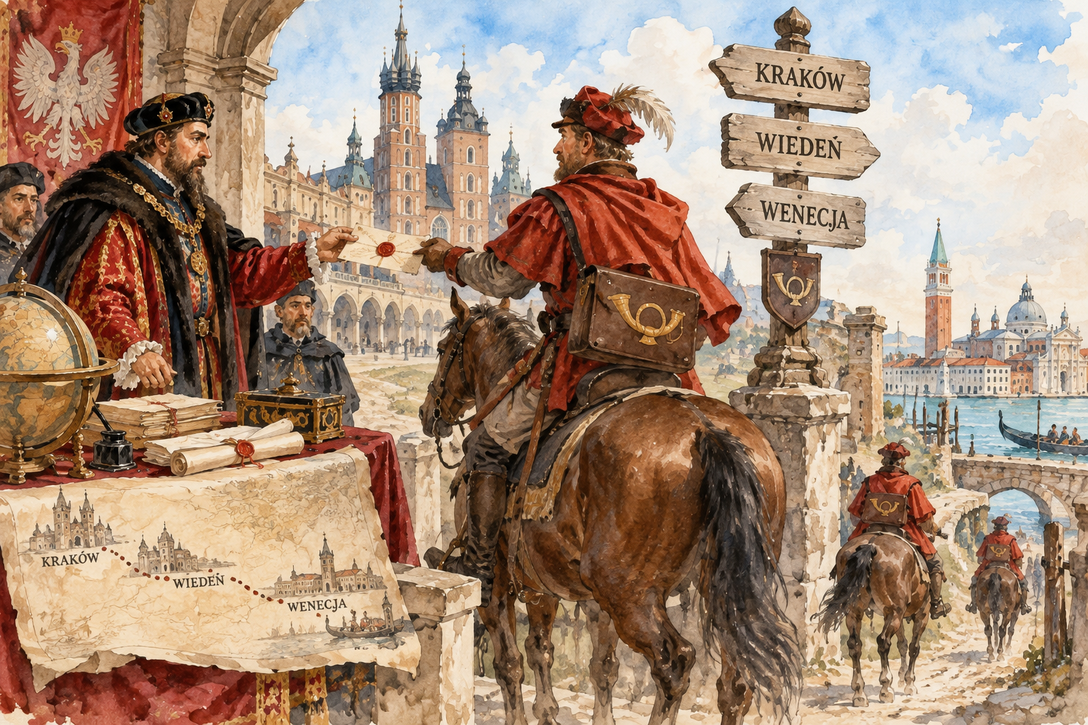 Powstaje Poczta Polska: most łączący Kraków z Włochami